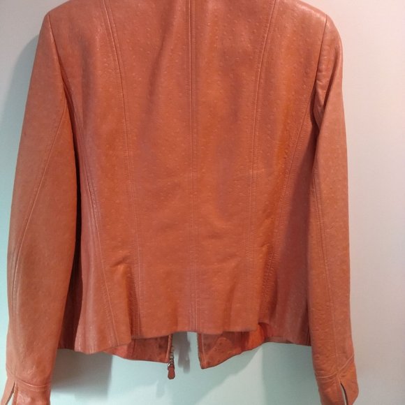 Escada - Lamb Leather Jacket, Sz M - Picture 5 of 12